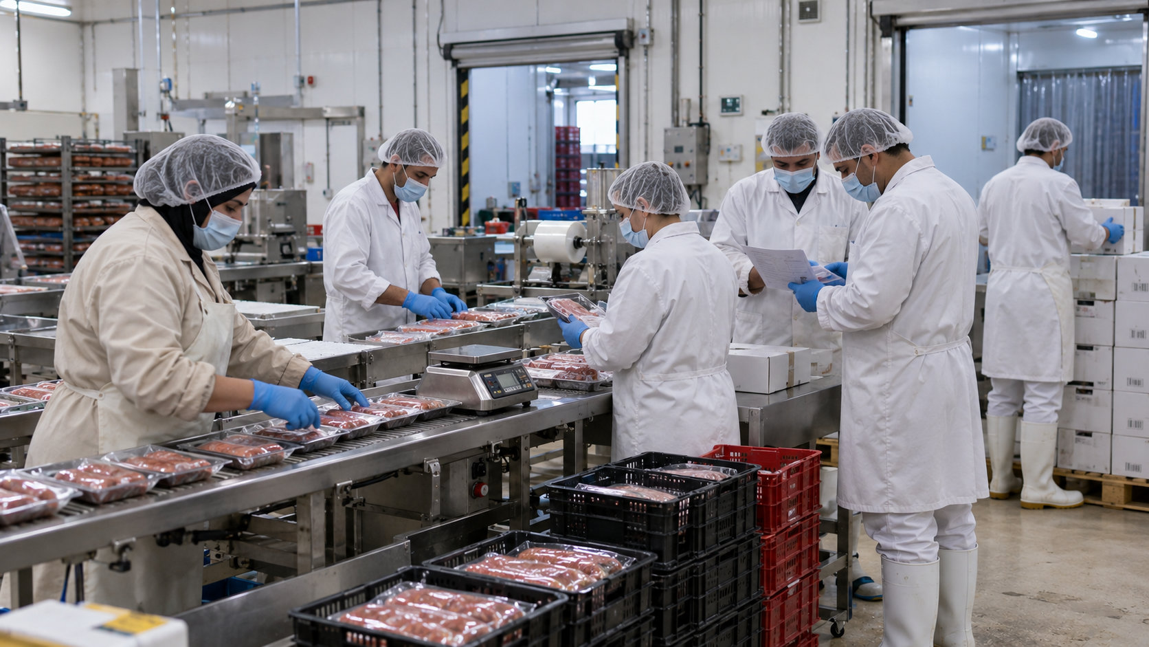 Équipe de conditionnement et de supervision qualité chez Carthage Meat Industries